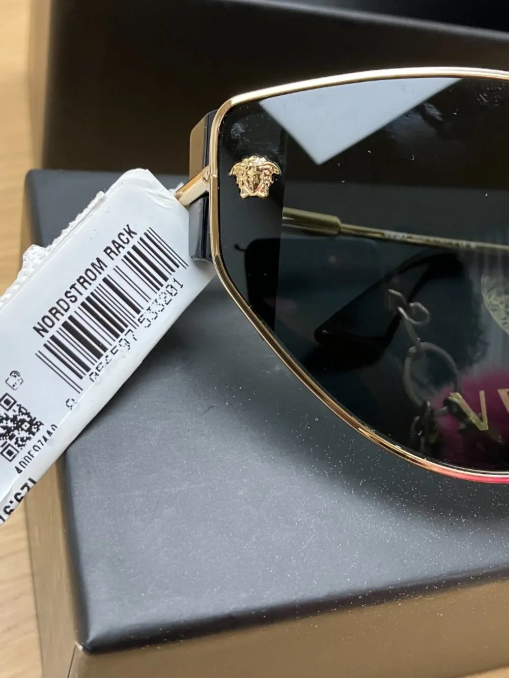 Versace Cat-Eye Wrap Futuristic Sunglasses